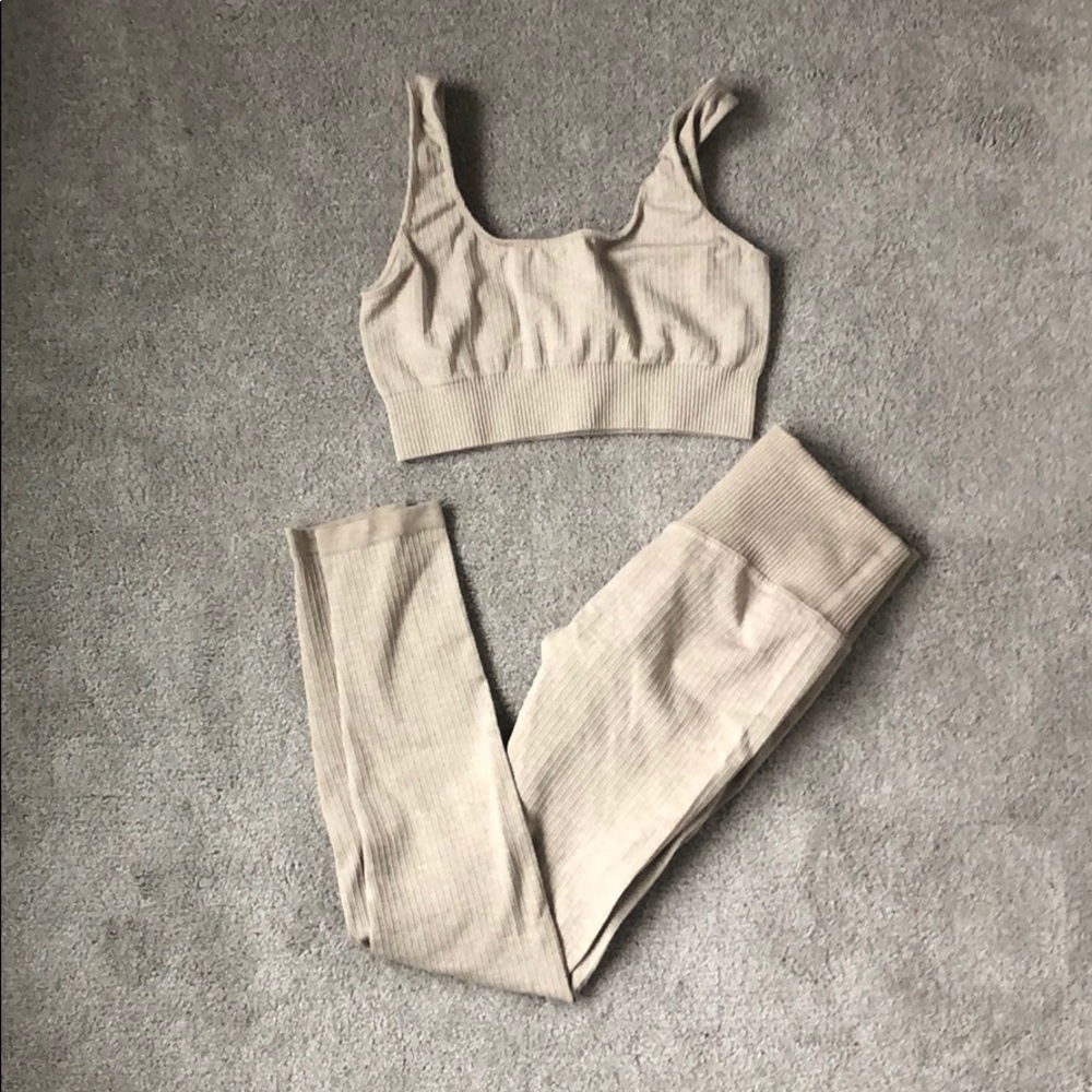 Ribbed legging workout  set